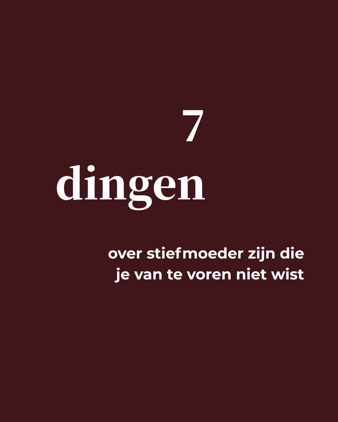 stiefmoeder, bonusmoeder, plusmoeder